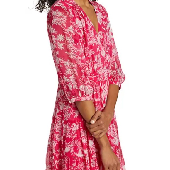 NWOT BA&SH Ulia Printed Surplice Mini Dress Size 1 - Picture 3 of 7